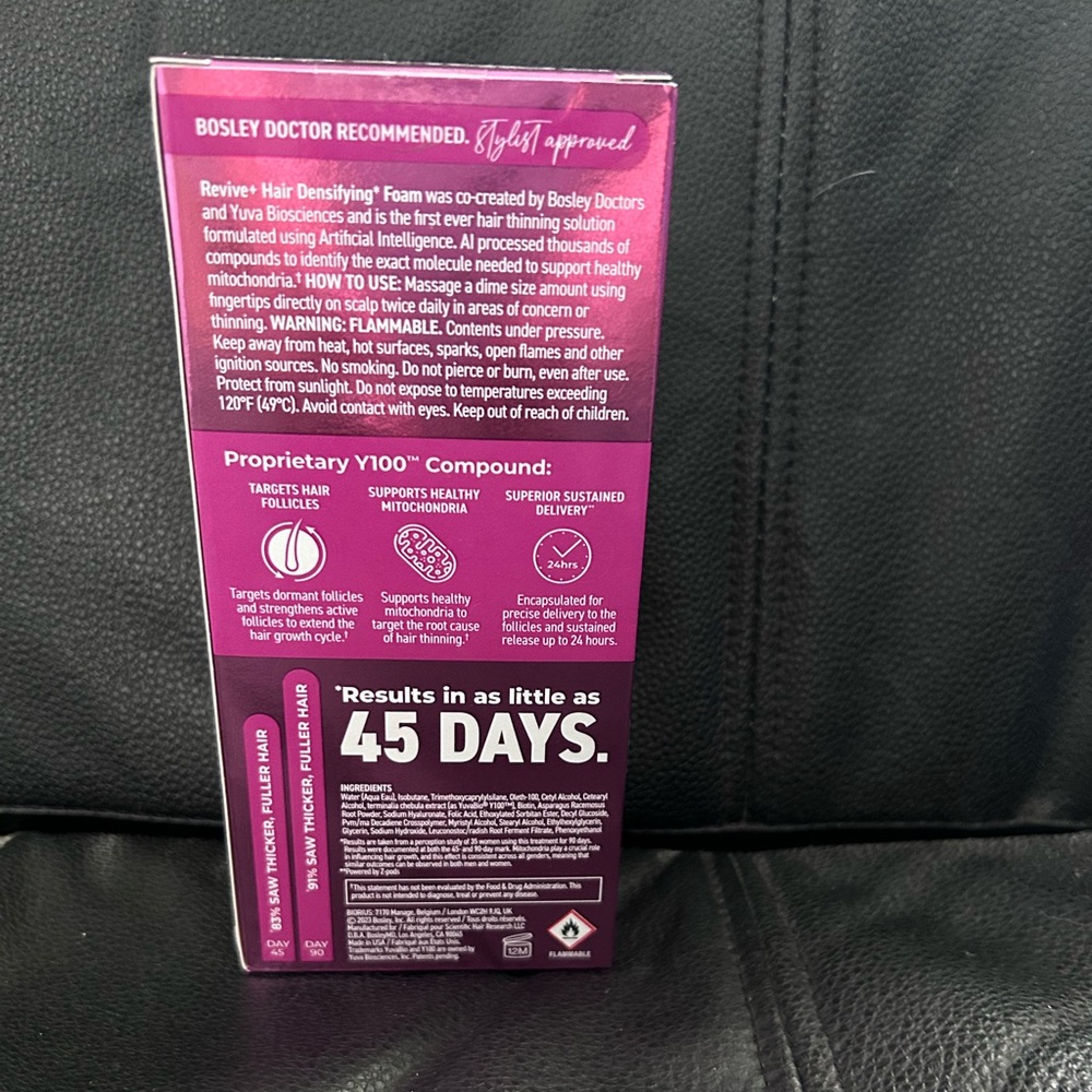 Bosley MD Revive+ Densifying Foam For Women Two Month Supply 60g/2.11oz. - Picture 2 of 2